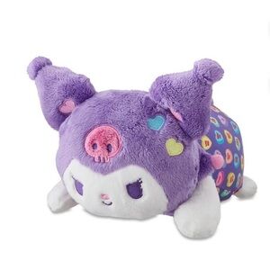Sanrio Kuromi Plush with Sweethearts Candy Print Fabric